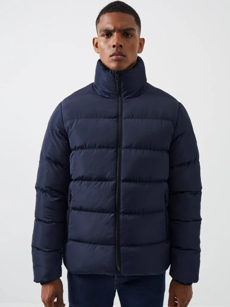 Funnel Neck Row Puffer Jacket<FRENCH CONNECTION Hot