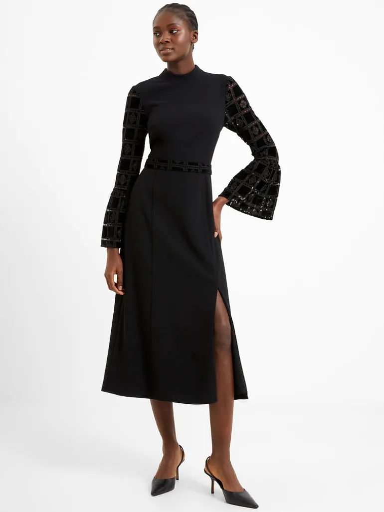 Garnet Velvet Lace Midi Dress<FRENCH CONNECTION Best