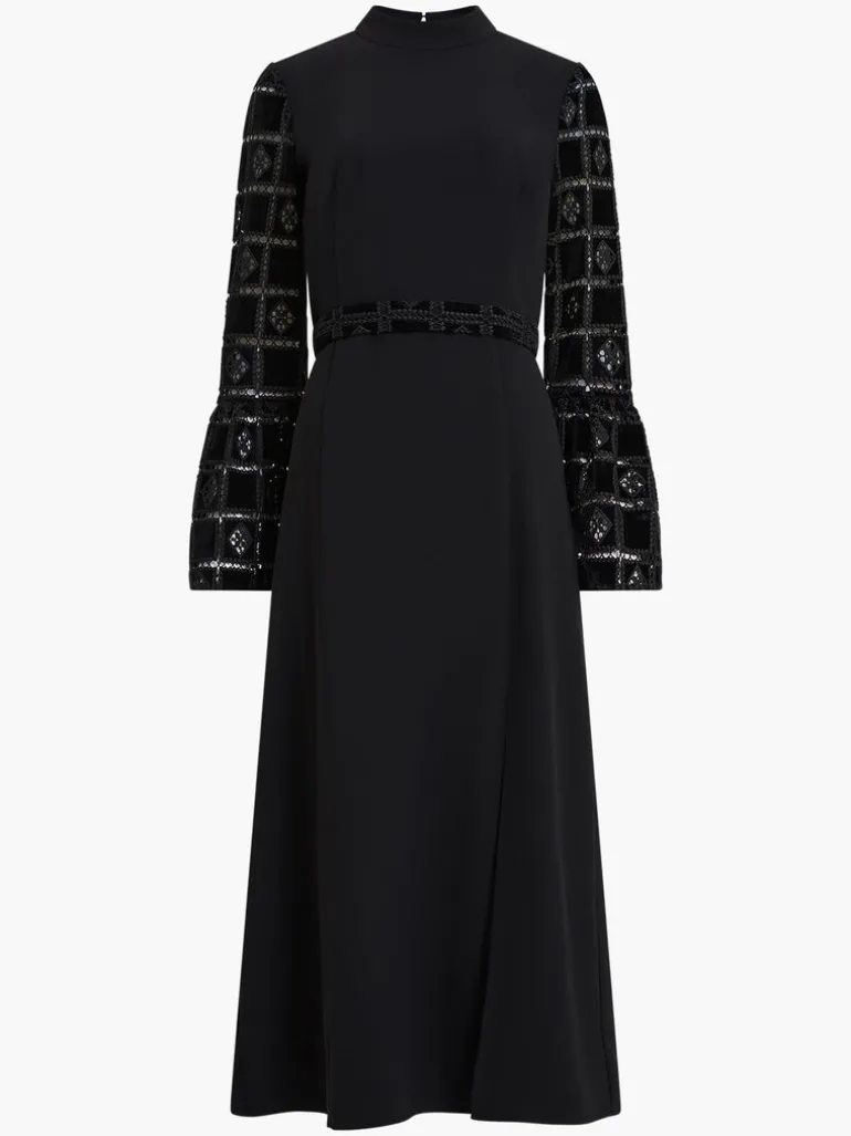 Garnet Velvet Lace Midi Dress<FRENCH CONNECTION Best