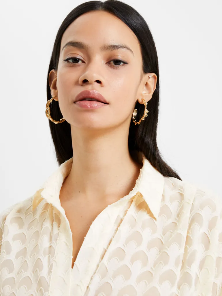 Geo Burn-Out Popover Shirt<FRENCH CONNECTION Shop