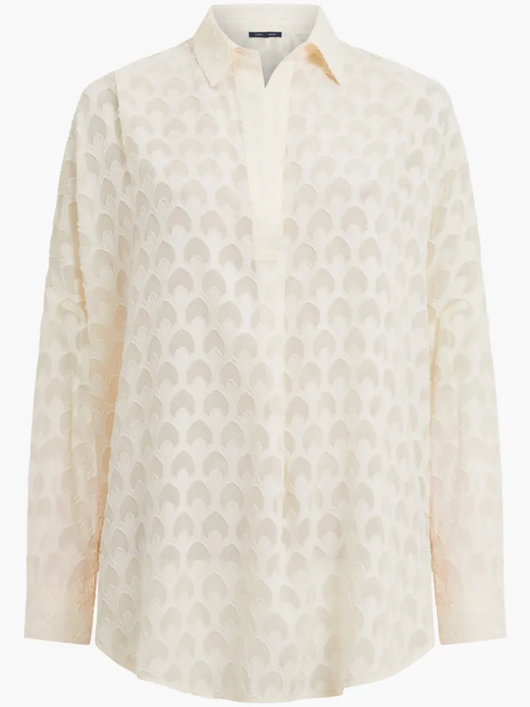 Geo Burn-Out Popover Shirt<FRENCH CONNECTION Shop
