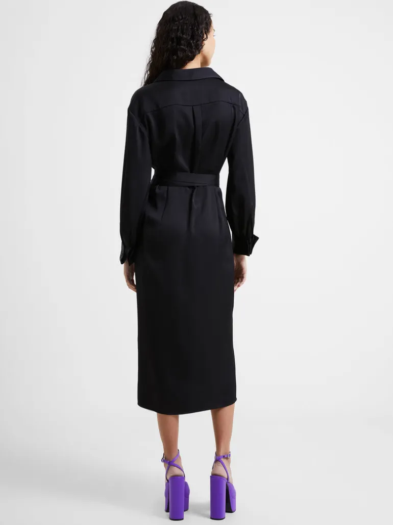 Harlow Recycled Satin Crossover Midi Dress<FRENCH CONNECTION Outlet