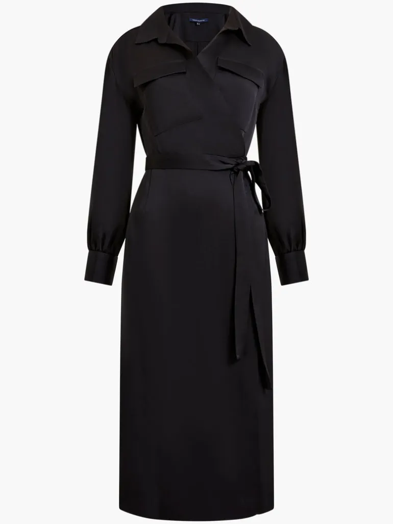 Harlow Recycled Satin Crossover Midi Dress<FRENCH CONNECTION Outlet