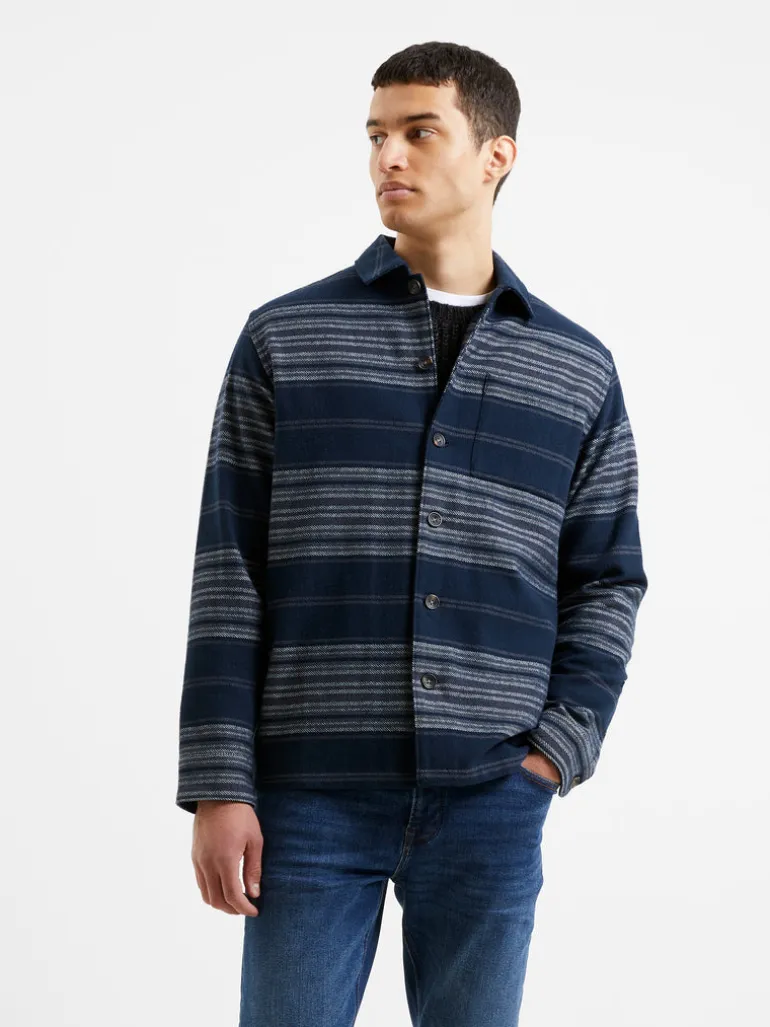 Heavy Twill Stripe Overshirt<FRENCH CONNECTION Discount