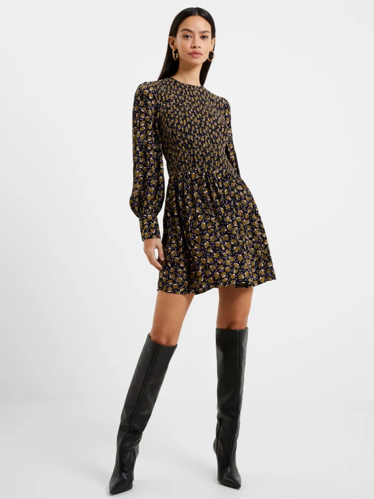 Ingrid Eco Colette Crepe Smocked Mini Dress<FRENCH CONNECTION Sale