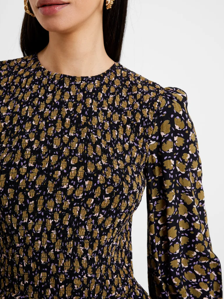 Ingrid Eco Colette Crepe Smocked Mini Dress<FRENCH CONNECTION Sale