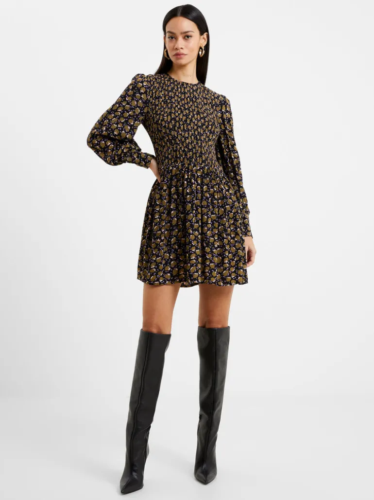 Ingrid Eco Colette Crepe Smocked Mini Dress<FRENCH CONNECTION Sale