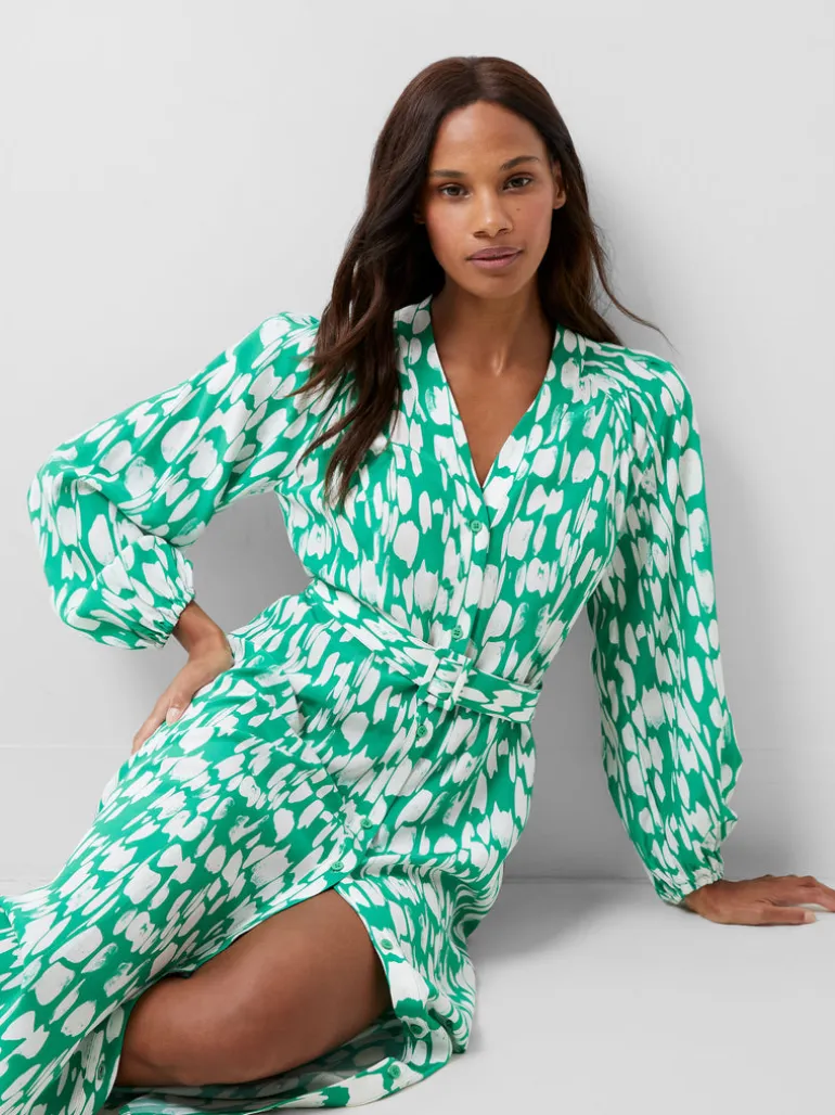 Islanna Crepe Belted Dress<FRENCH CONNECTION Cheap
