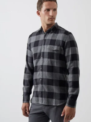 Large Gingham Flannel Long Sleeve Shirt<FRENCH CONNECTION Online
