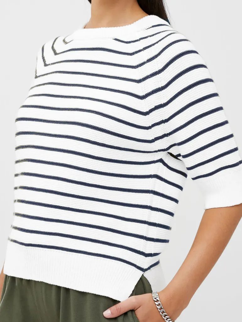 Lily Mozart Stripe Short Sleeve Jumper<FRENCH CONNECTION Shop