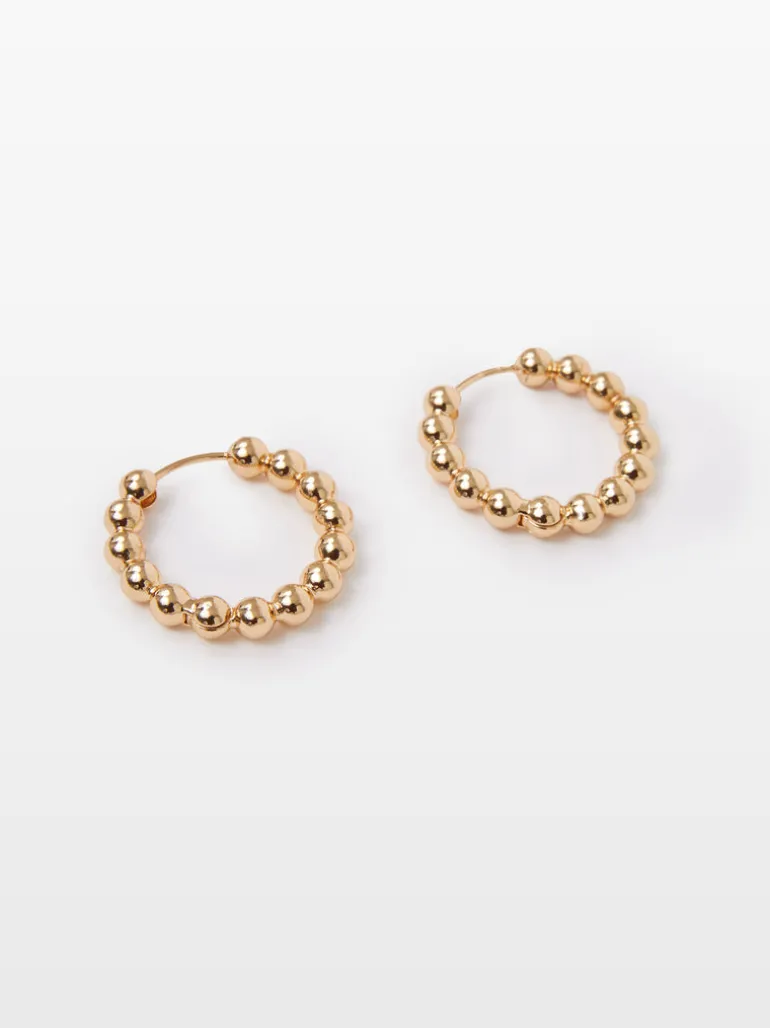 Metal Ball Hoop Earrings<FRENCH CONNECTION Best Sale