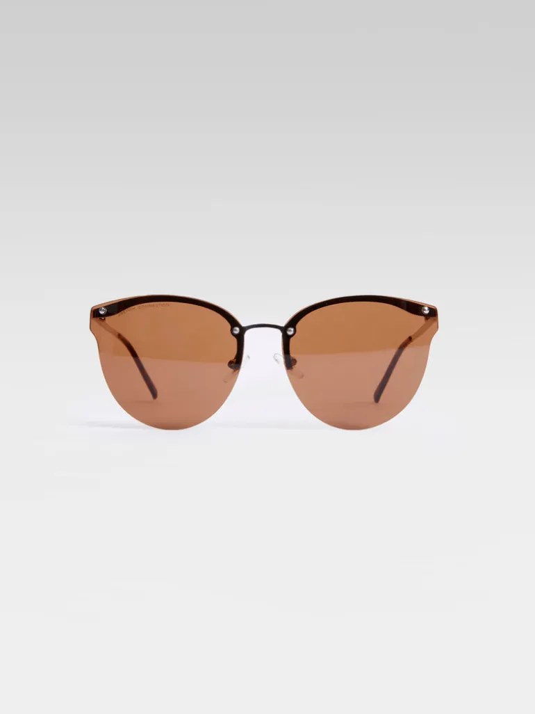 Metal Cat Eye Rimless Sunglasses<FRENCH CONNECTION Fashion