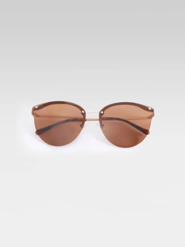 Metal Cat Eye Rimless Sunglasses<FRENCH CONNECTION Fashion