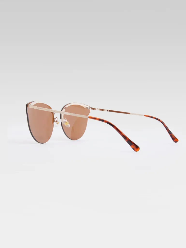Metal Cat Eye Rimless Sunglasses<FRENCH CONNECTION Fashion