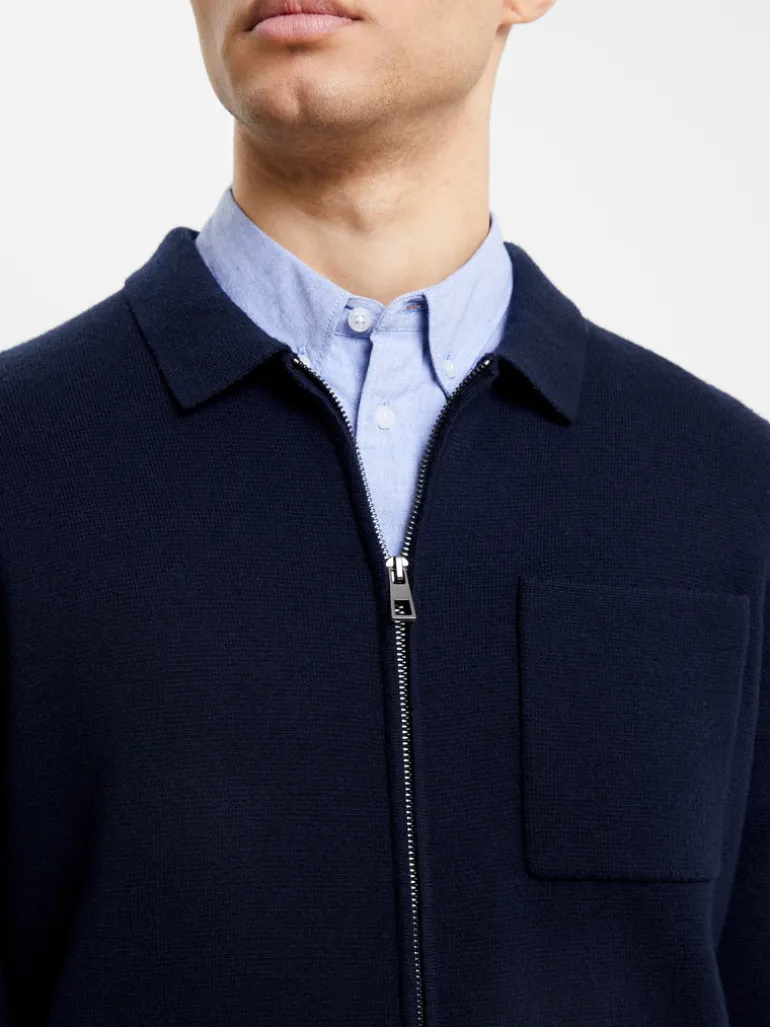 Milano Knitted Zip Through Shirt<FRENCH CONNECTION New