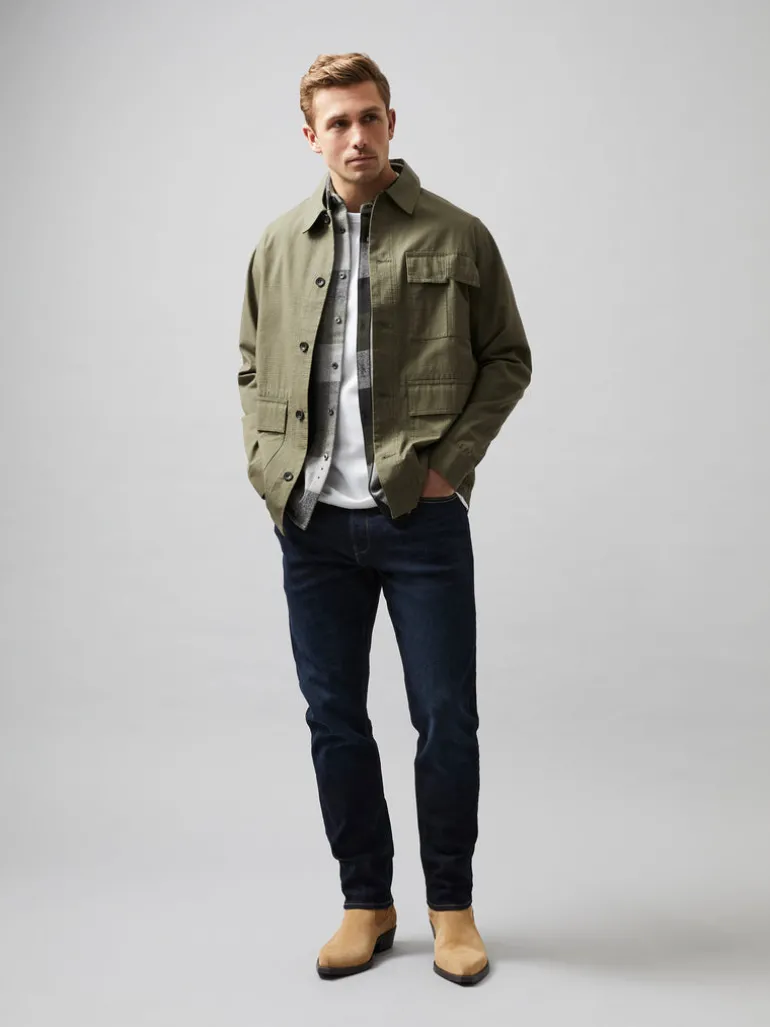 Military Cotton Overshirt<FRENCH CONNECTION New