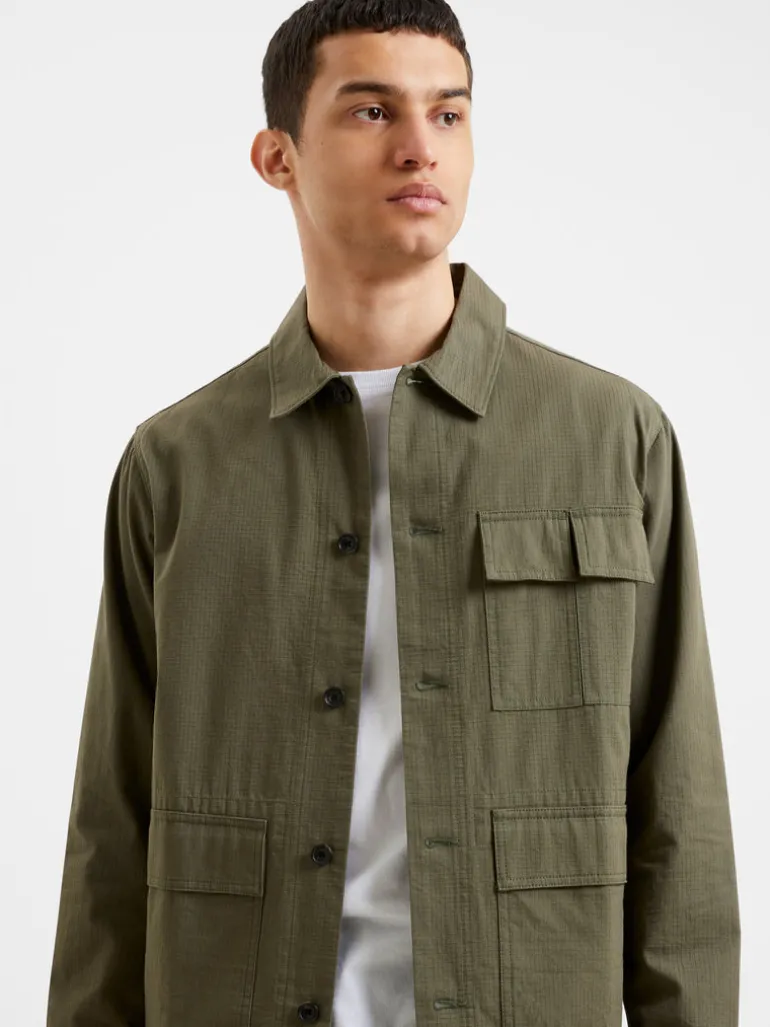 Military Cotton Overshirt<FRENCH CONNECTION New