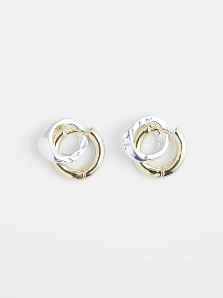 Mixed Metal Huggie Earrings<FRENCH CONNECTION Best Sale