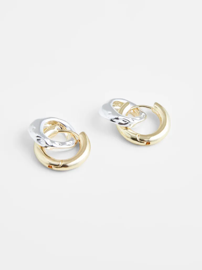 Mixed Metal Huggie Earrings<FRENCH CONNECTION Best Sale