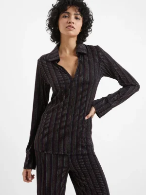 Paula Lurex Stripe Top<FRENCH CONNECTION Cheap