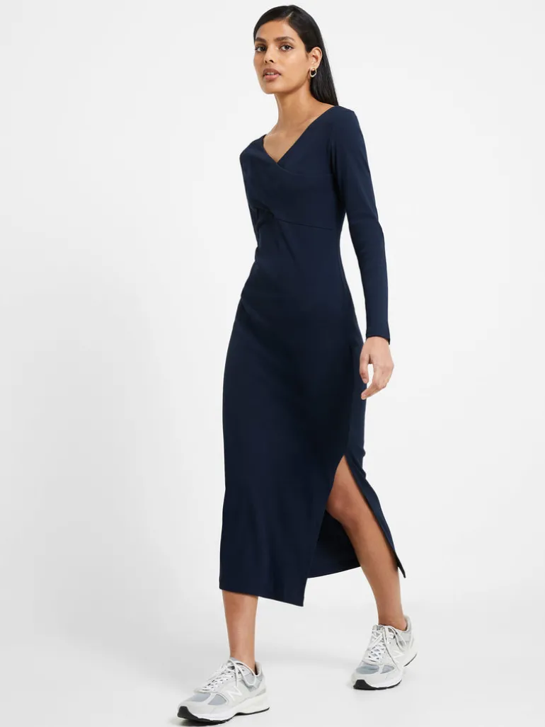 Rassia Rib Crossover Dress<FRENCH CONNECTION New