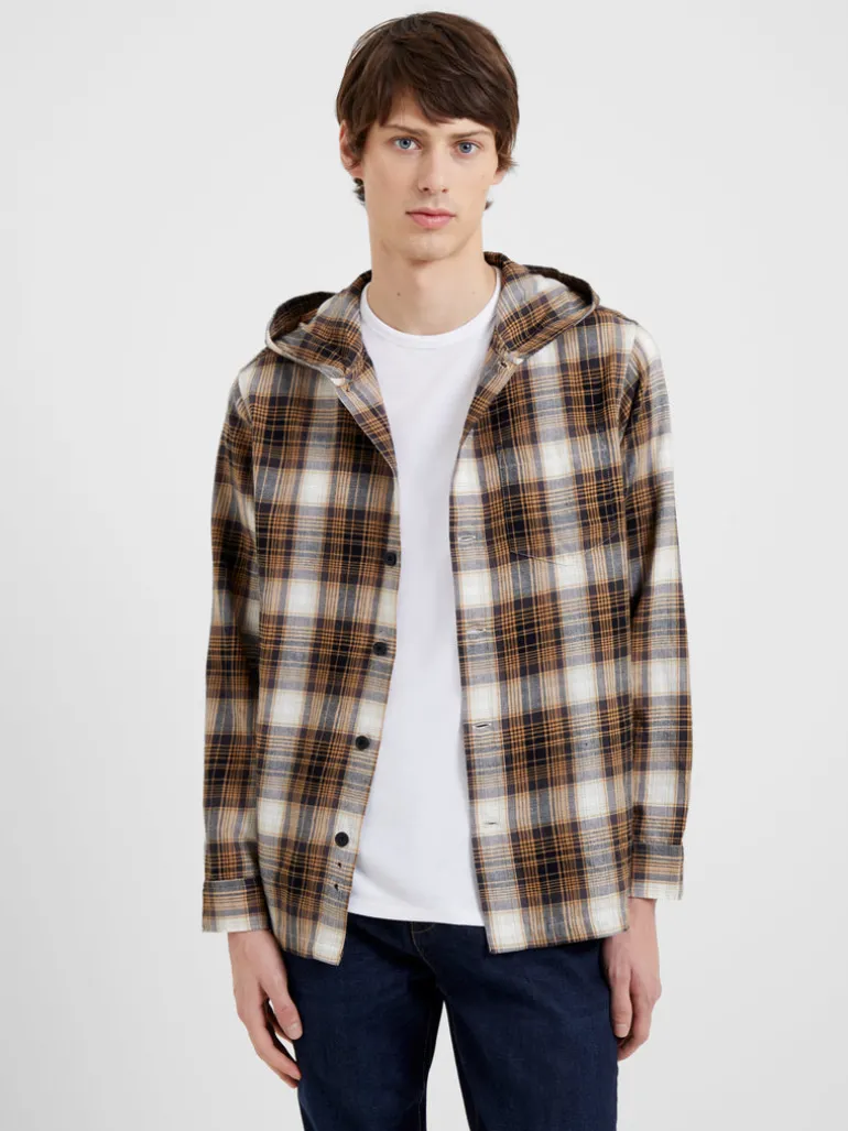 Relaxed Hooded Check Shirt<FRENCH CONNECTION Fashion