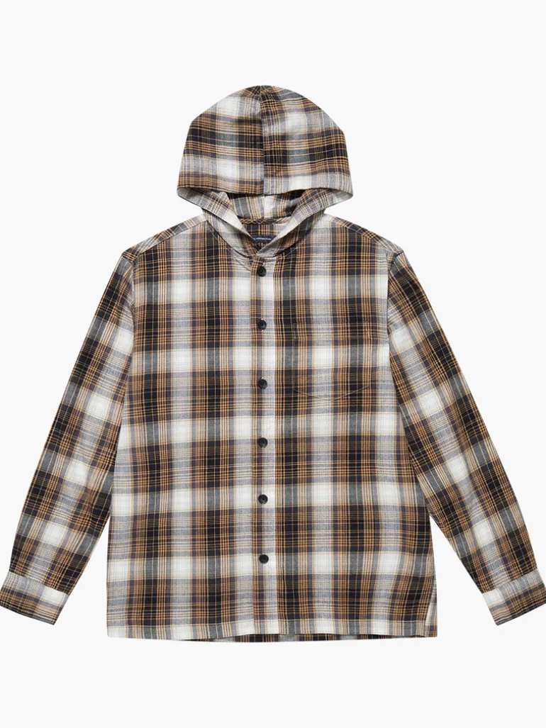 Relaxed Hooded Check Shirt<FRENCH CONNECTION Fashion