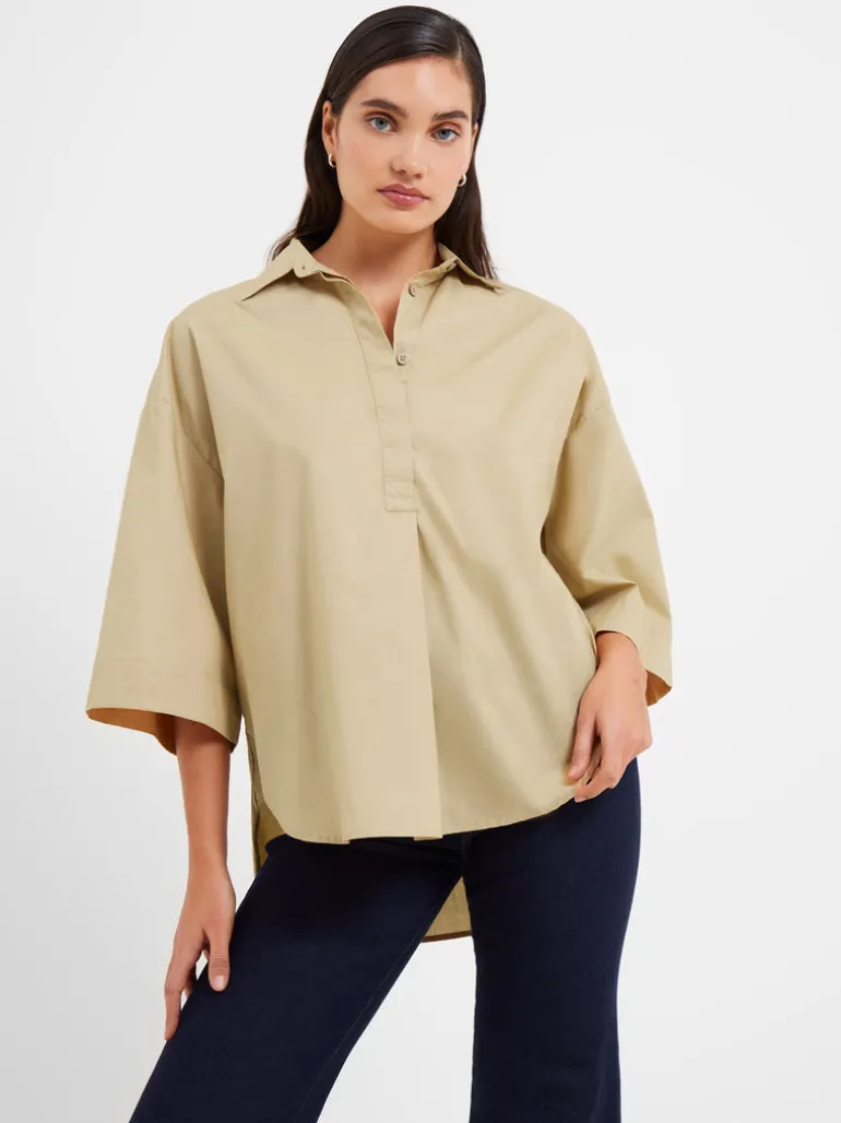 Rhodes Poplin Popover Shirt<FRENCH CONNECTION Sale