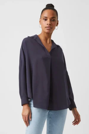 Rhodes Recycled Crepe Popover Shirt<FRENCH CONNECTION Discount