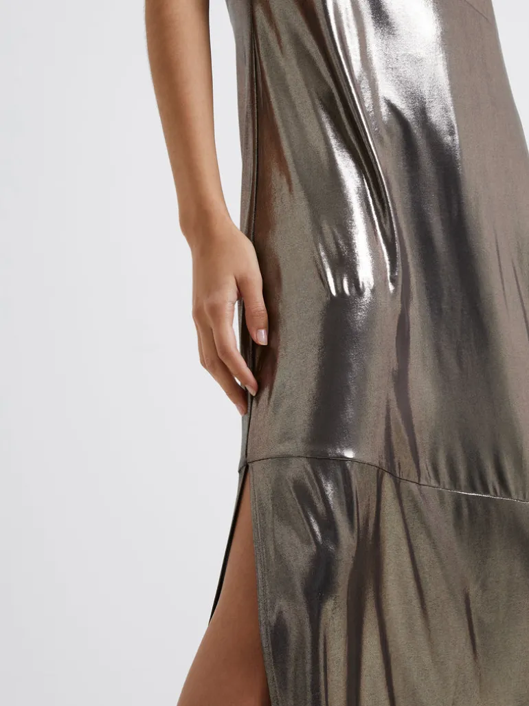 Ronja Liquid Metal Maxi Slip Dress<FRENCH CONNECTION Discount