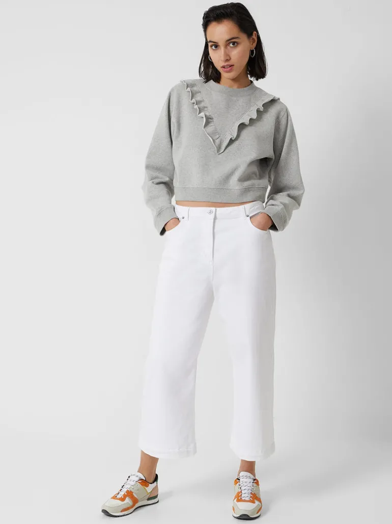 Ruffle Crew Neck Sweatshirt<FRENCH CONNECTION Cheap