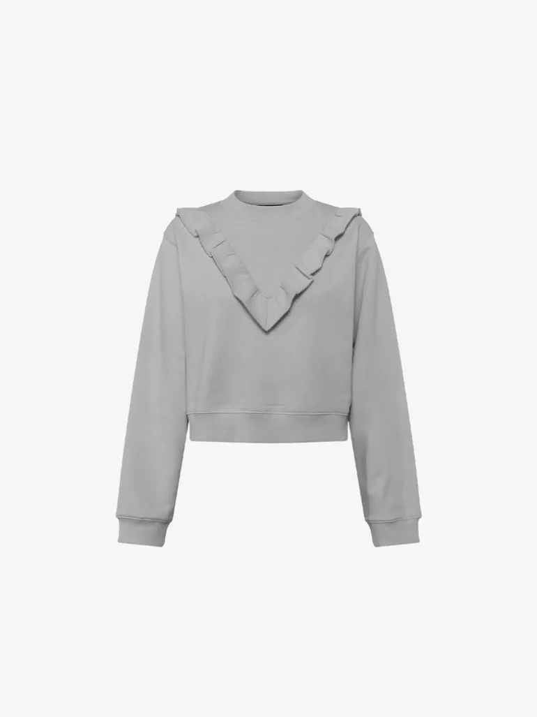 Ruffle Crew Neck Sweatshirt<FRENCH CONNECTION Cheap