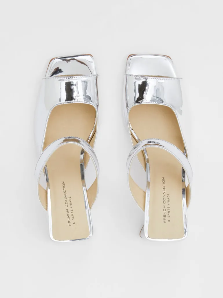Sadie Mirror Metallic Heels<FRENCH CONNECTION Best Sale