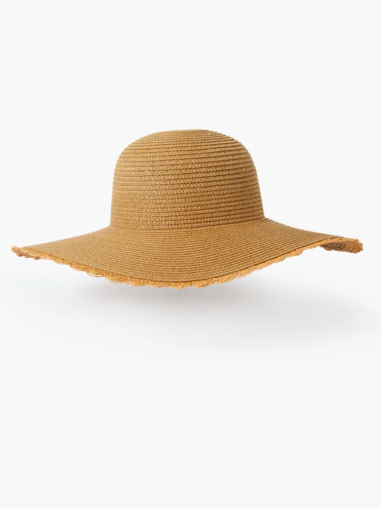 Scalloped Edge Straw Hat<FRENCH CONNECTION Hot