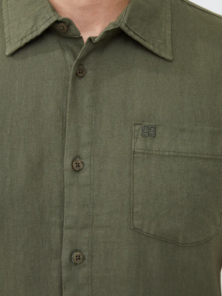 Short Sleeve Linen Shirt<FRENCH CONNECTION Clearance