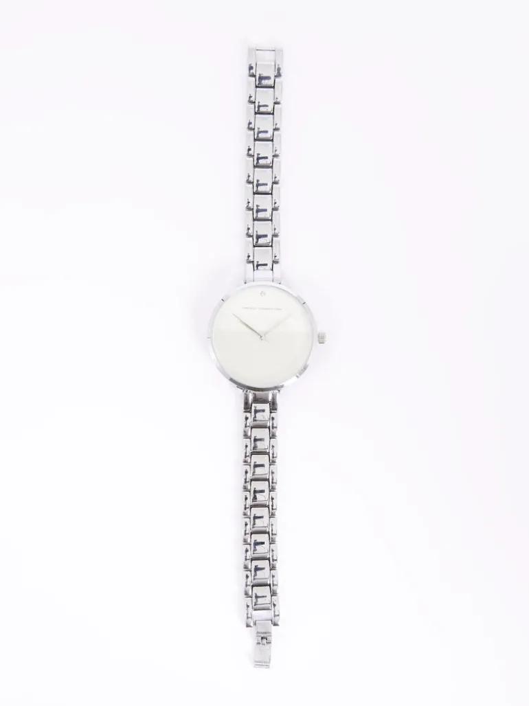 Tone Bracelet Watch with White Dial<FRENCH CONNECTION Outlet