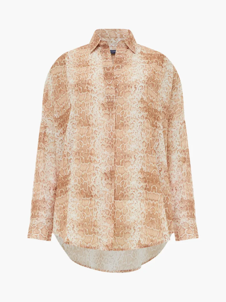 Smooth Georgette Popover Shirt<FRENCH CONNECTION Outlet