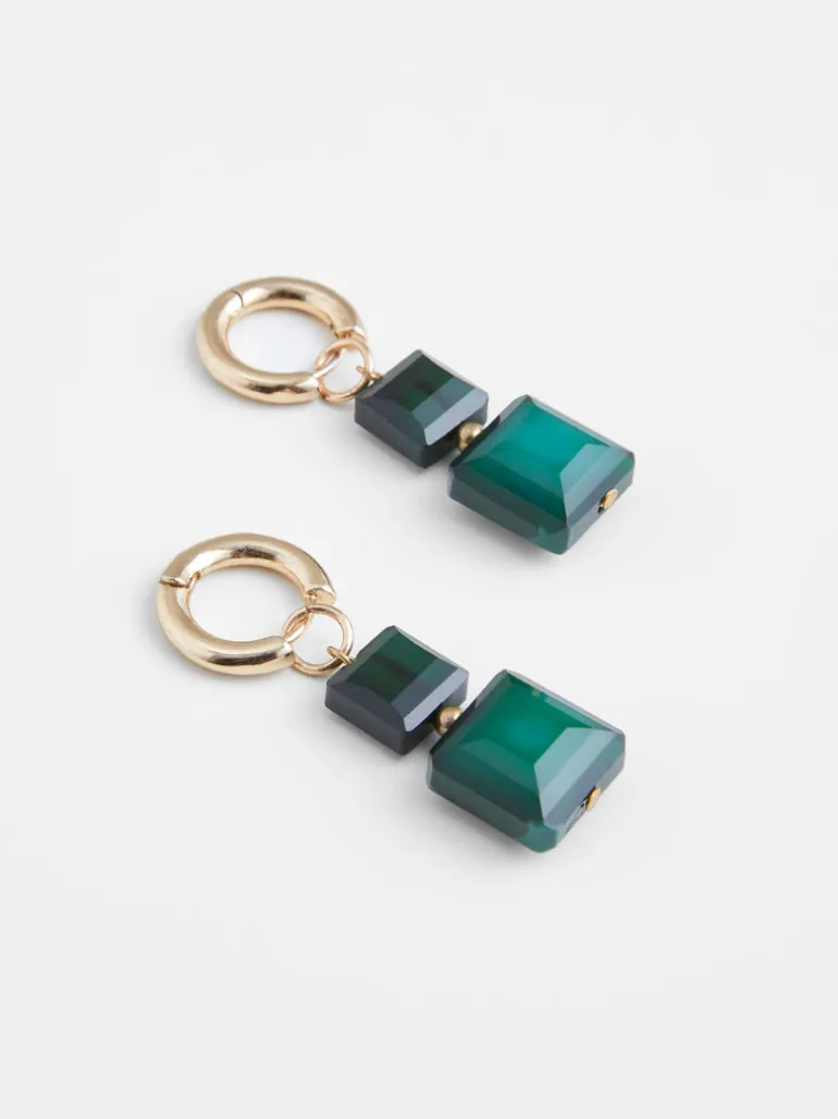 Square Glass Huggie Earrings<FRENCH CONNECTION Sale
