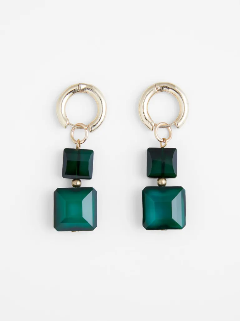 Square Glass Huggie Earrings<FRENCH CONNECTION Sale