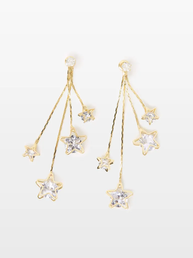 Star Diamante Cascade Earrings<FRENCH CONNECTION Outlet