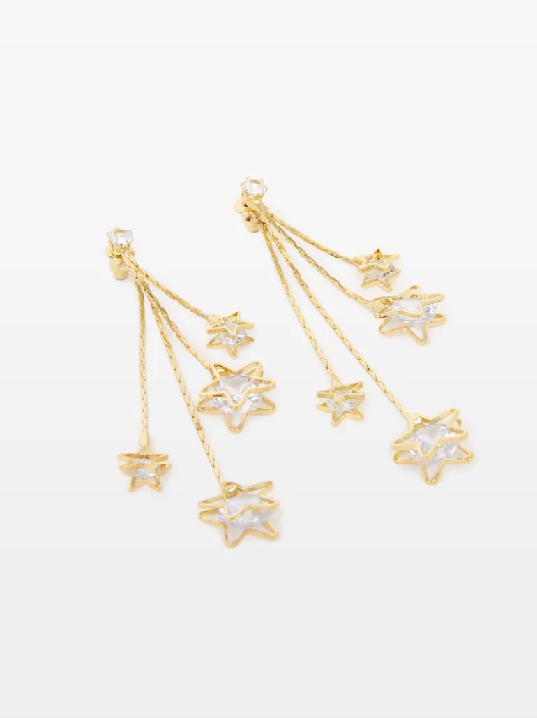 Star Diamante Cascade Earrings<FRENCH CONNECTION Outlet