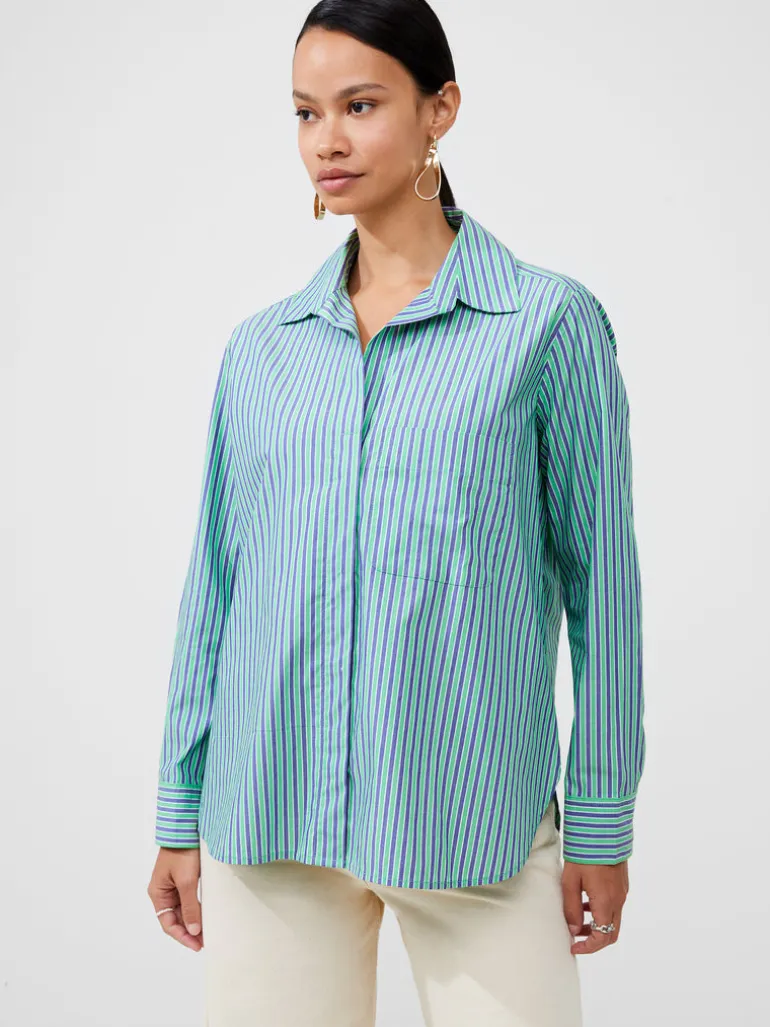 Stripe Poplin Boyfriend Shirt<FRENCH CONNECTION Hot