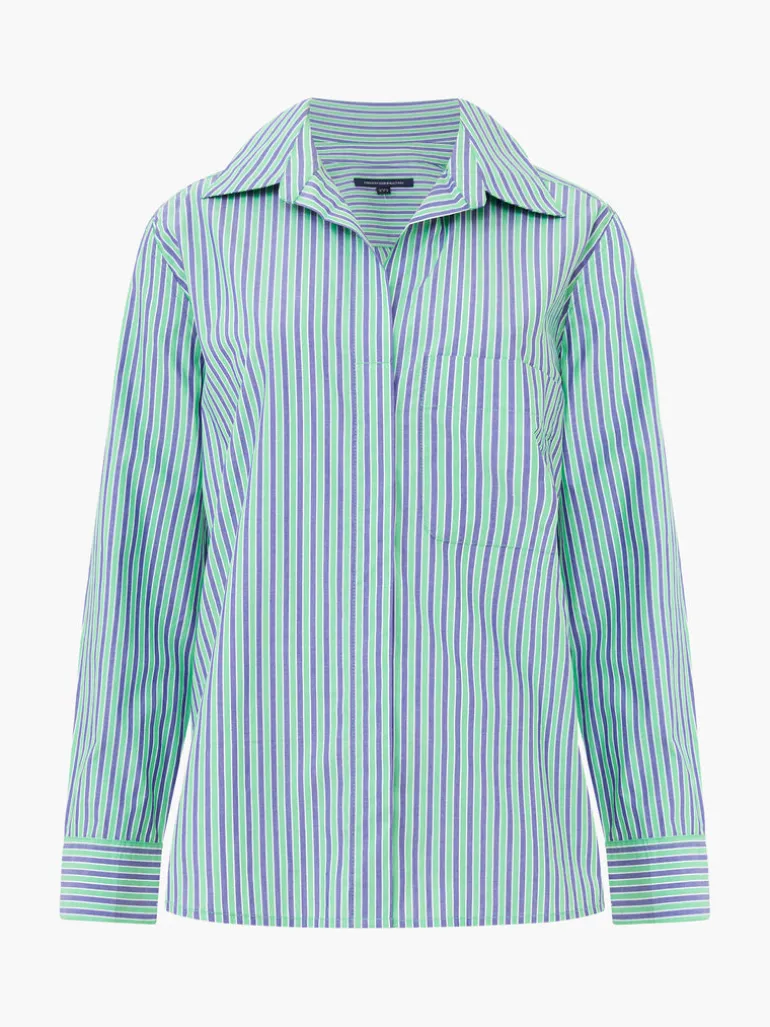 Stripe Poplin Boyfriend Shirt<FRENCH CONNECTION Hot
