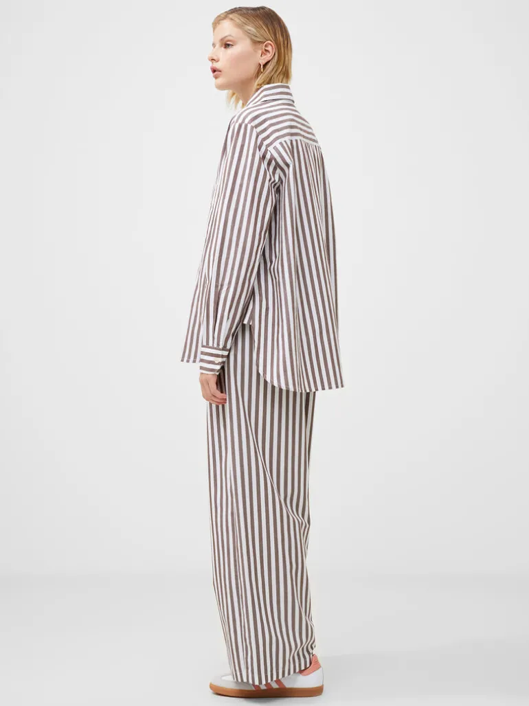Stripe Poplin Popover Shirt<FRENCH CONNECTION New