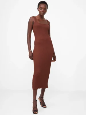 Textured Square Neck Midi Dress<FRENCH CONNECTION Clearance