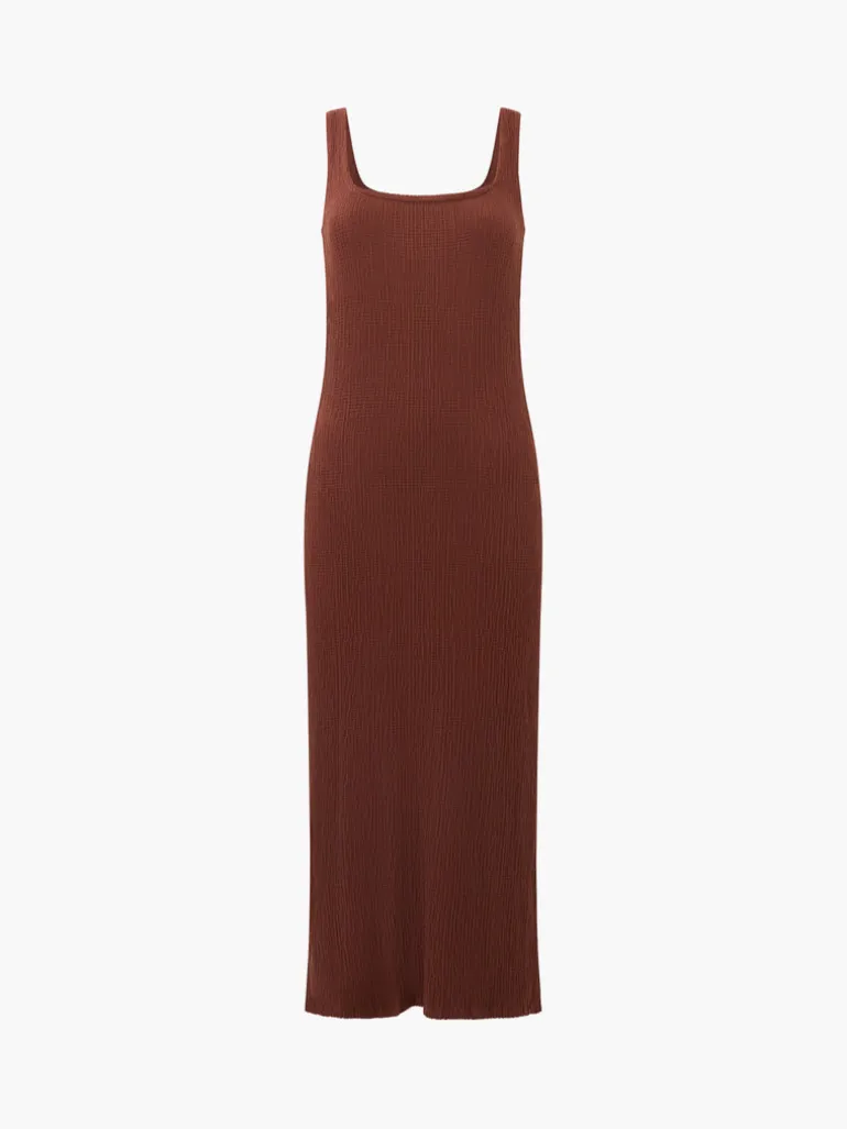Textured Square Neck Midi Dress<FRENCH CONNECTION Clearance