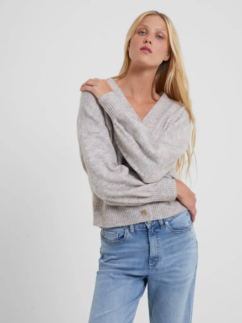 Vhari Knit V-Neck Cardigan<FRENCH CONNECTION Cheap