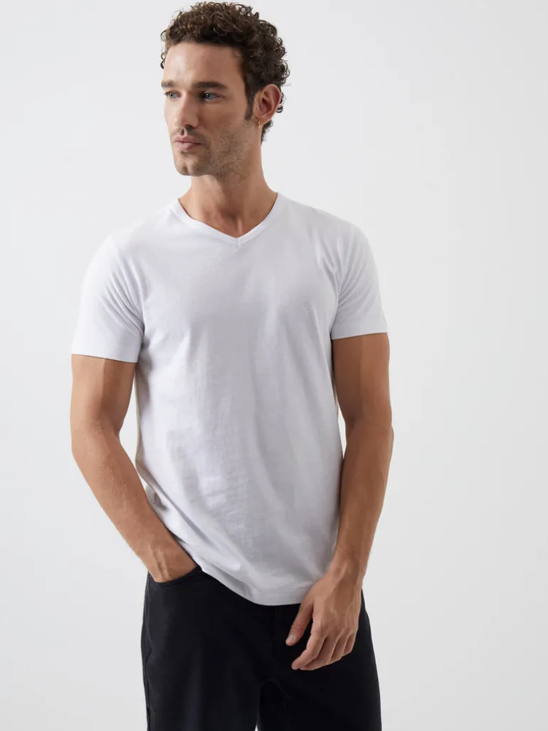 V-Neck Logo T-Shirt<FRENCH CONNECTION Online