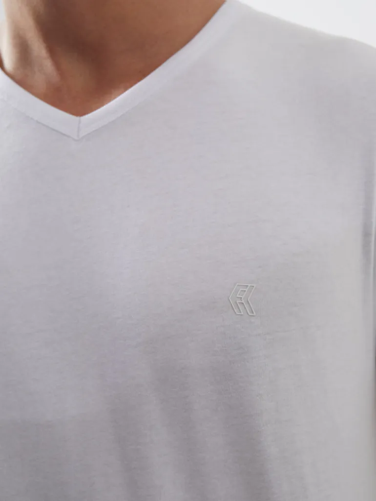 V-Neck Logo T-Shirt<FRENCH CONNECTION Online