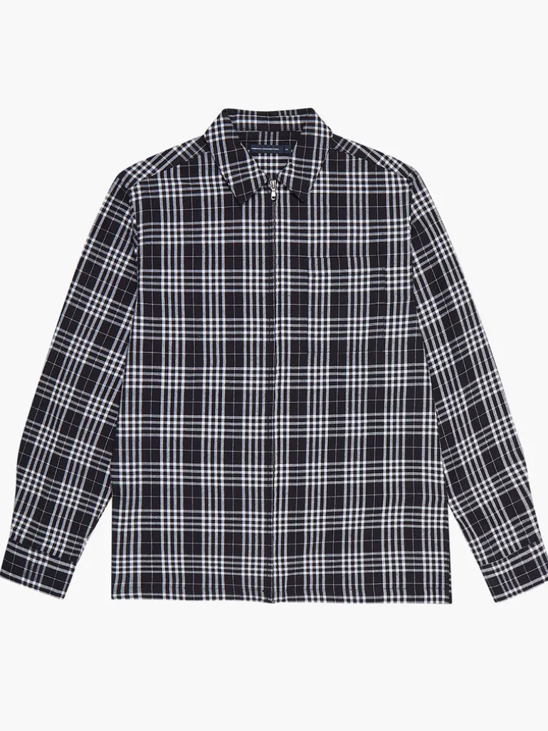 Zip Through Relaxed Pendine Check Shirt<FRENCH CONNECTION Online